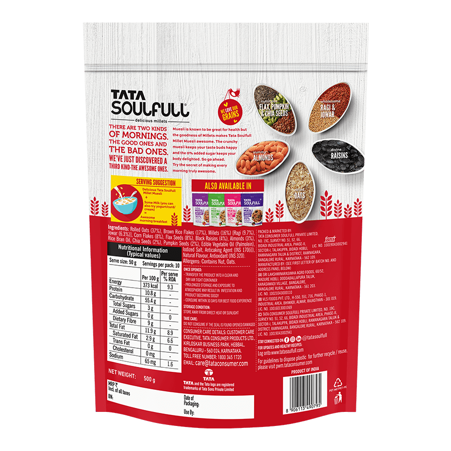 0% added Sugar - Millet Muesli | 500g