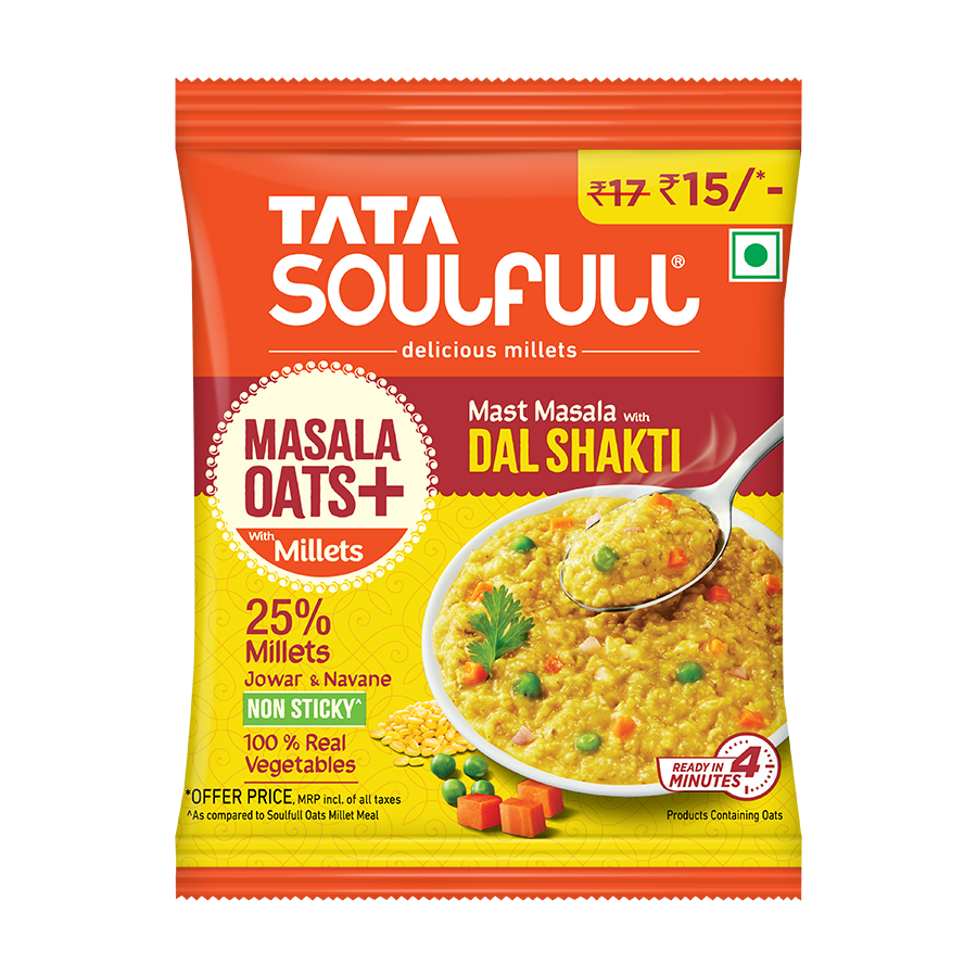 Millet Muesli - Fruit & Nut 500g + Masala Oats+ Dal Shakti - Masala 31g (Pack of 4) | 624g