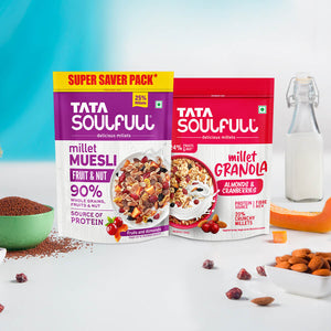 Millet Muesli - Fruit & Nut 700g + Millet Granola Almonds & Cranberries 400g | 1100g