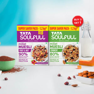 SF Millet Muesli Fruit & Nut B2G1 1.2kg + SF Millet Muesli Crunchy B2G1 1.2kg